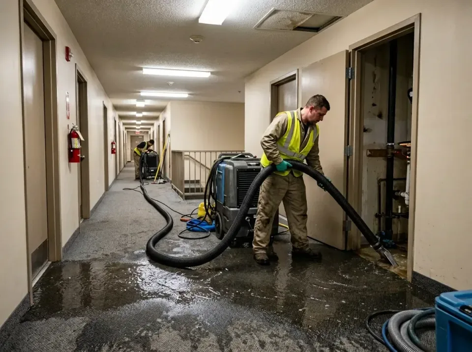 multi-unit-apartment-hallway-f-005 — frequently asked questions, Emergency Burst Pipe Water Extraction & Removal in East Alt…